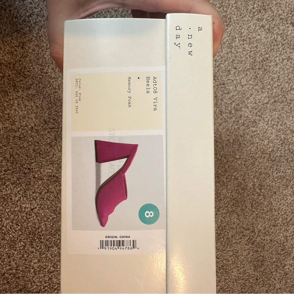 A New Day Vibrant Pink Block Heel Mules - Picture 6 of 7